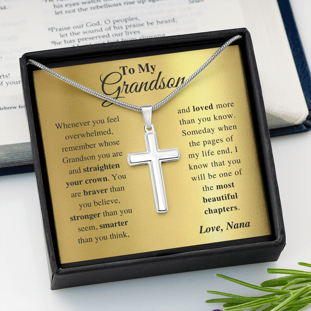 Grandson - Everyday - Cross Gift Necklase